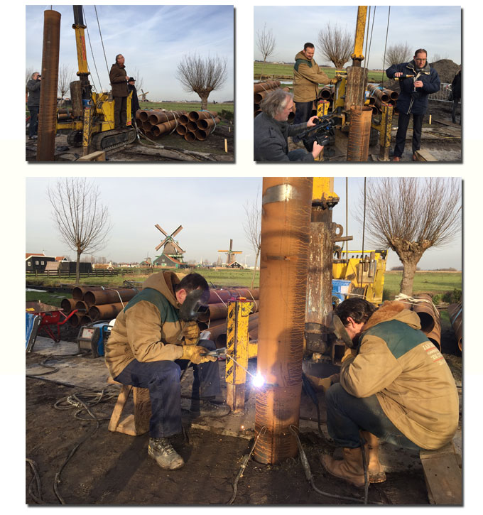 Fundering aanleggen wevershuis zaanse schans